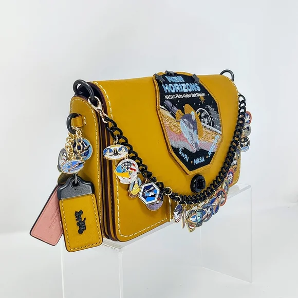 Custom Coach Dinky X NASA. One-of-a-Kind/ Upcycled. Yellow - Picture 1 of 16